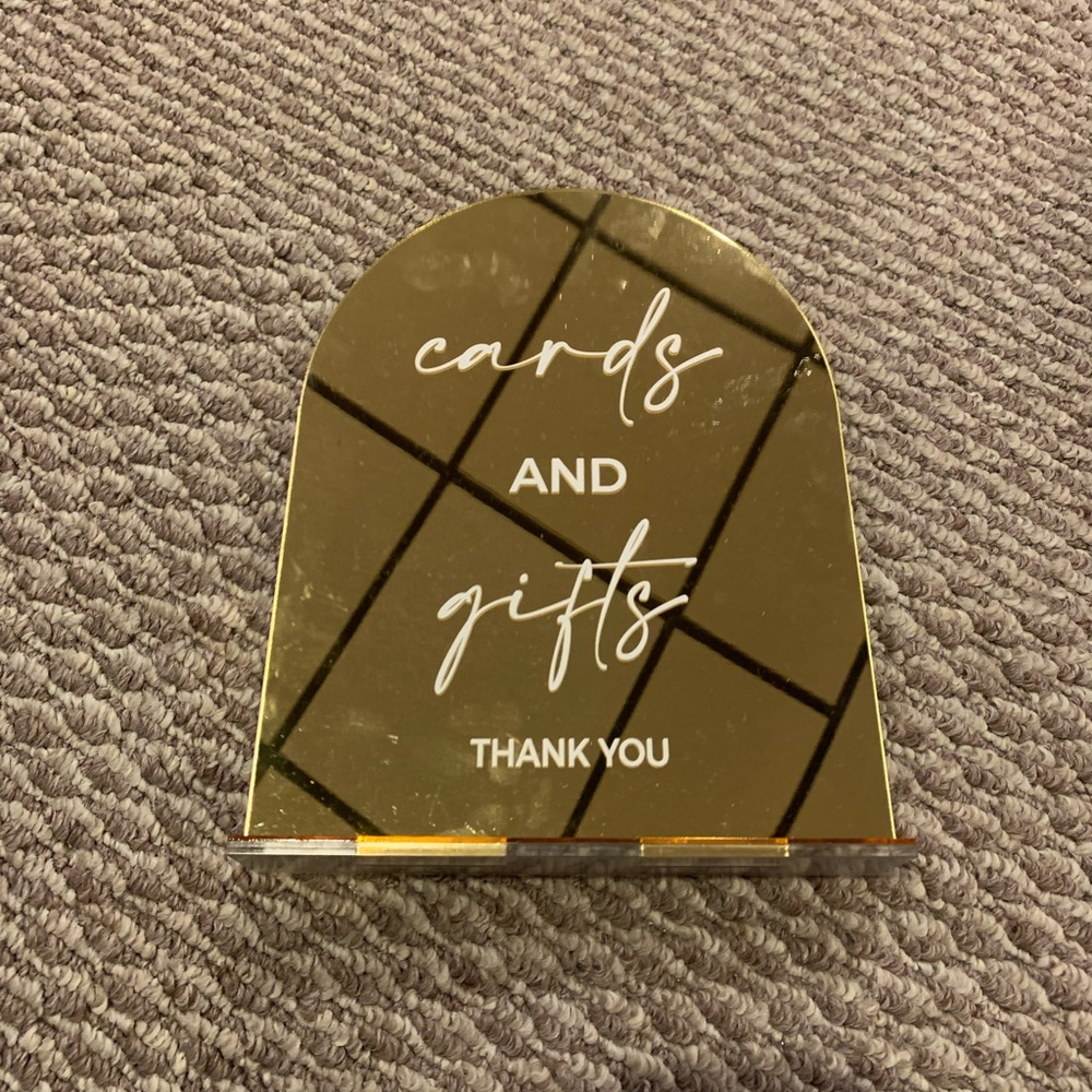 Acrylic Cards and Gifts sign